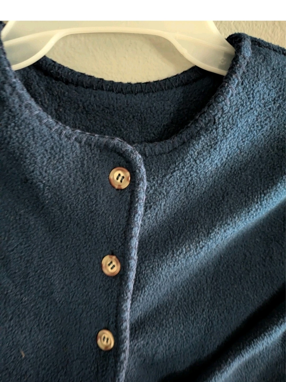 Vintage Clement Youth Girls Size 6 Blue 2 Pocket Button Up Sweater Cardigan - Picture 6 of 7